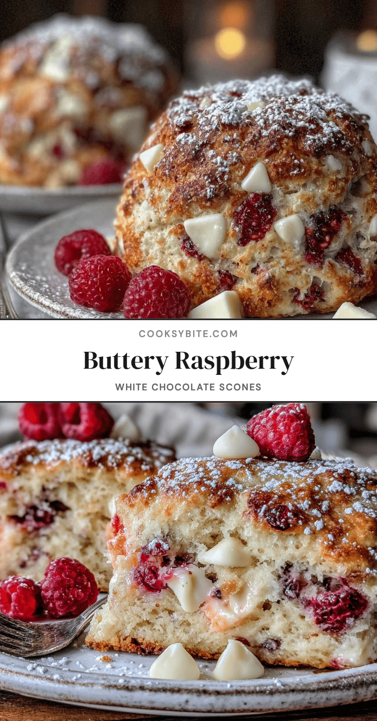 Buttery Raspberry White Chocolate Scones recipe