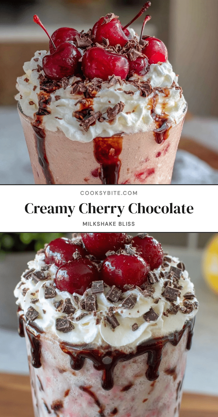 creamy cherry chocolate milkshake recipe