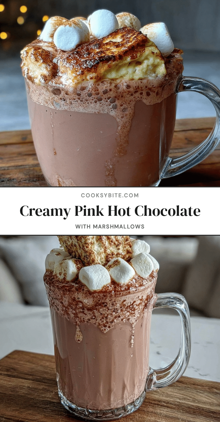 creamy pink hot chocolate recipe