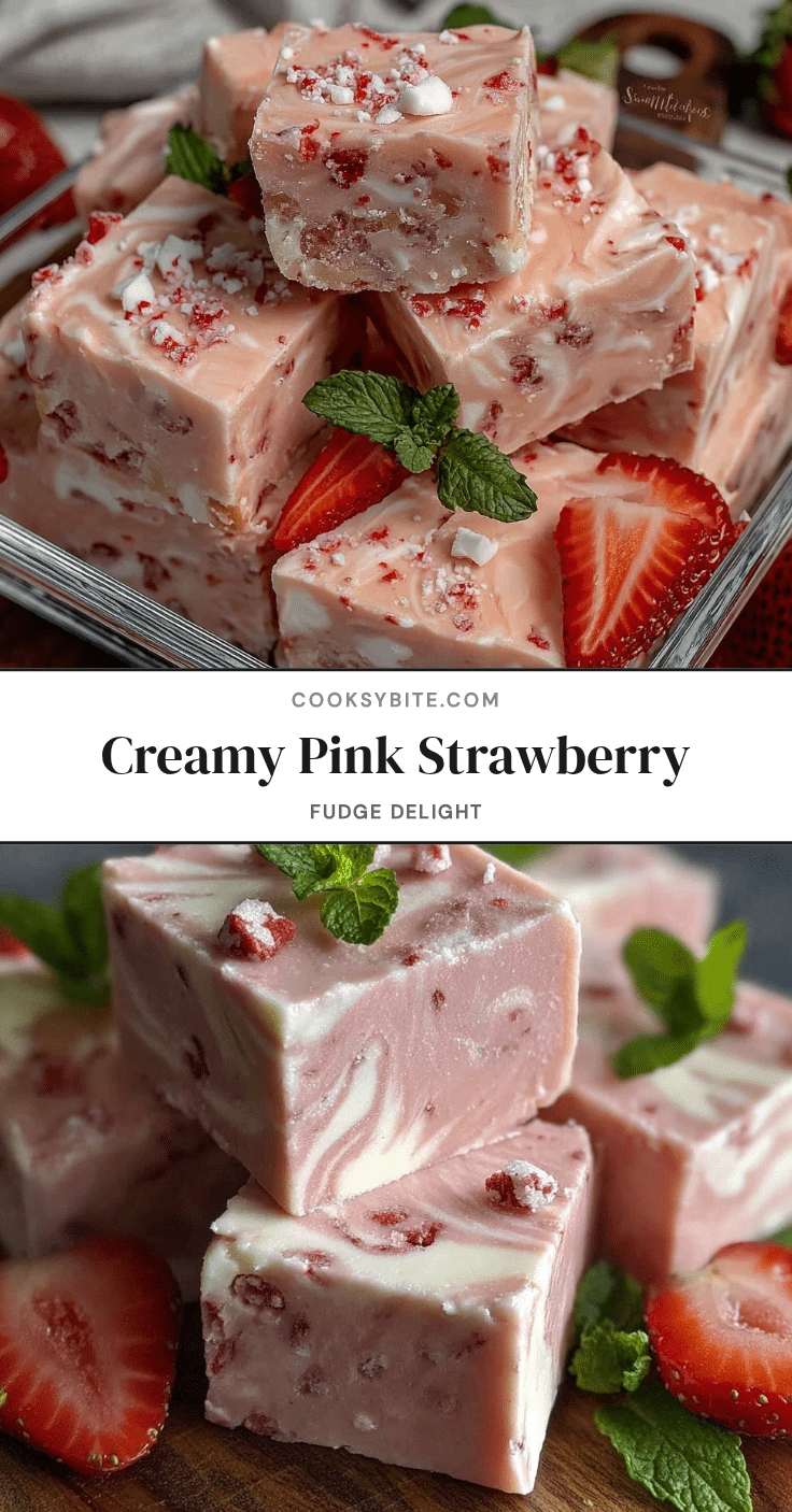 creamy pink strawberry fudge delight recipe