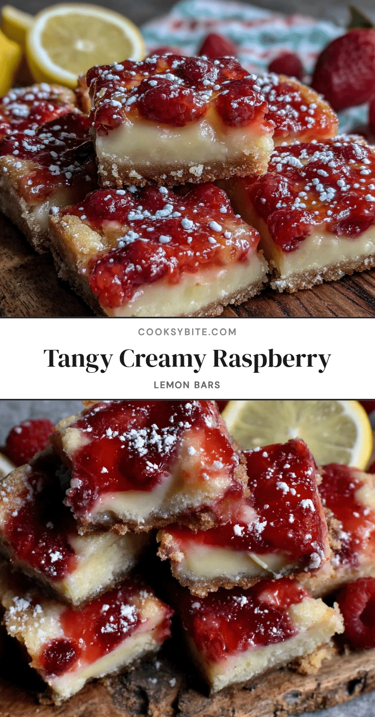 creamy raspberry lemon bars recipe