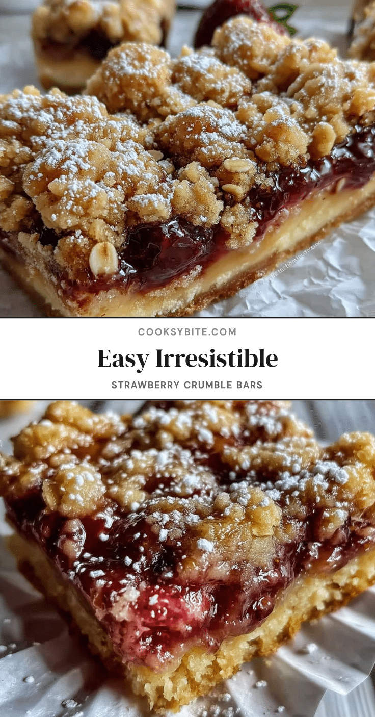easy strawberry crumble bars recipe