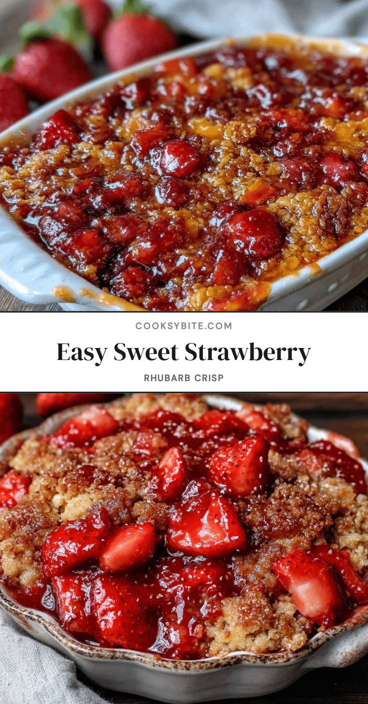 easy strawberry rhubarb crisp recipe