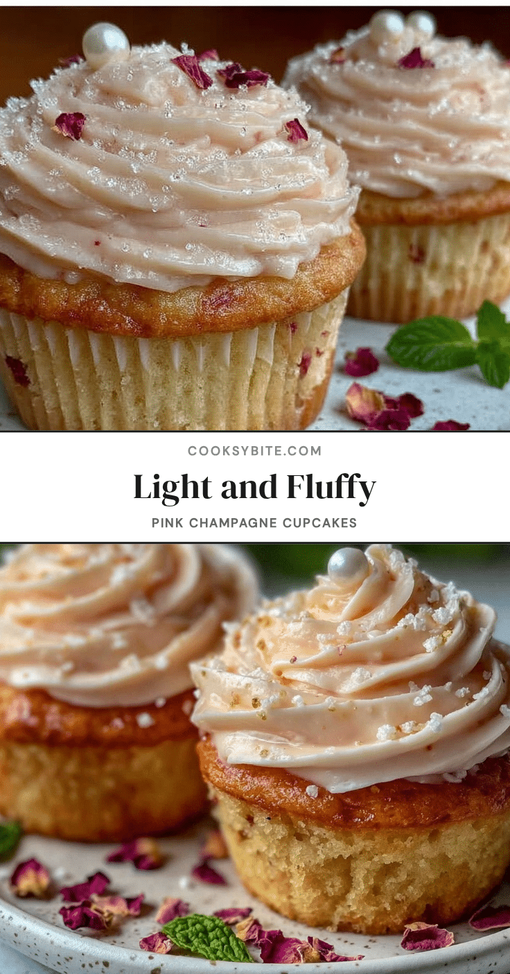 Elegant Pink Champagne Cupcakes recipe