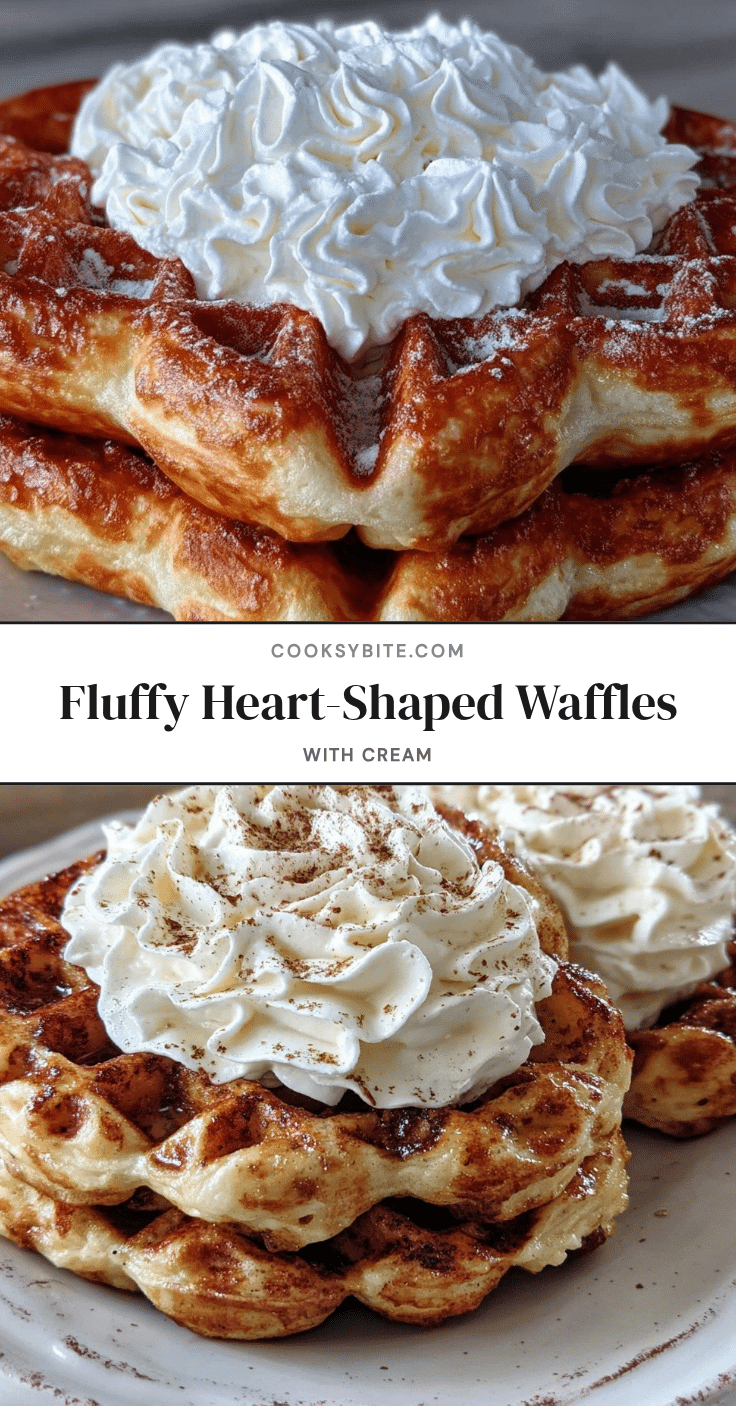 fluffy heart-shaped waffles recipe