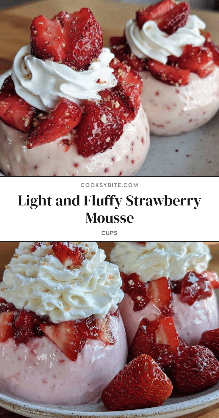 fluffy strawberry mousse cups recipe