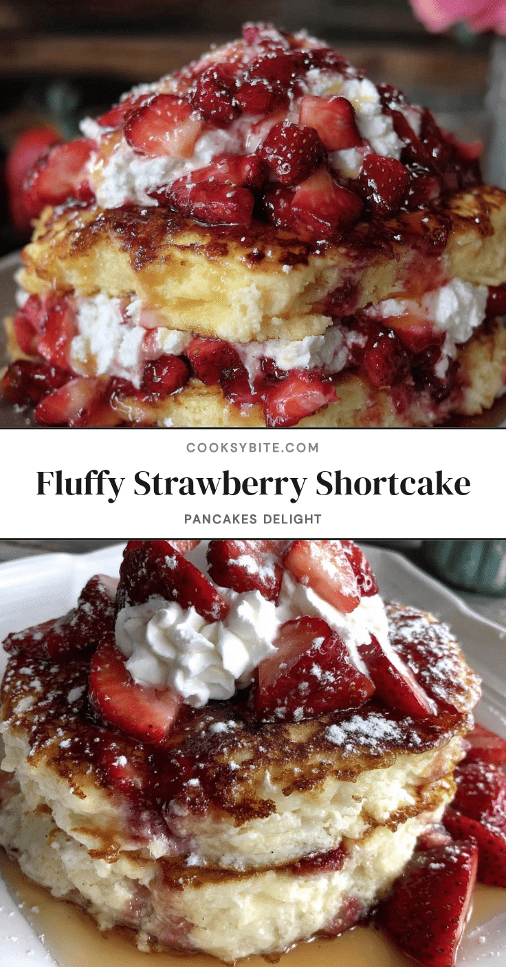 Fluffy Strawberry Shortcake Pancakes recipe