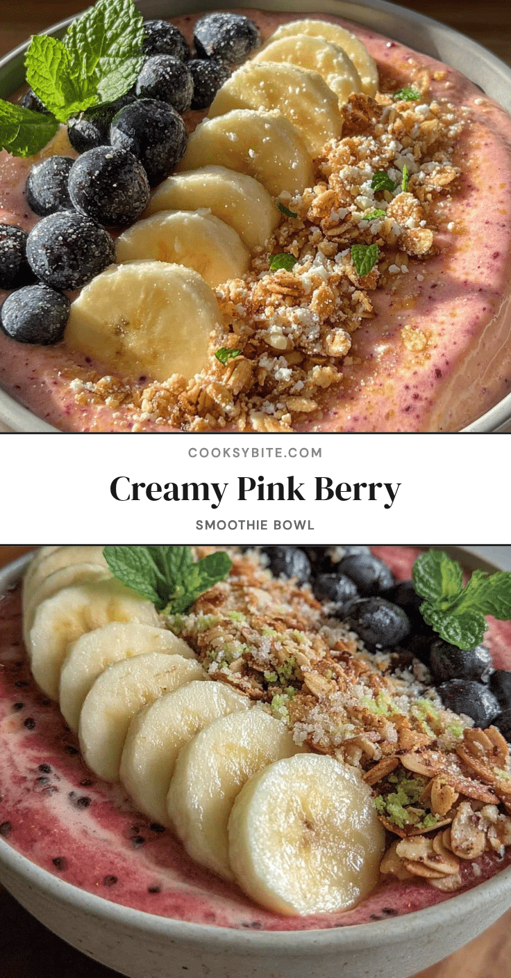 Fresh Pink Smoothie Bowl with Berries recipe