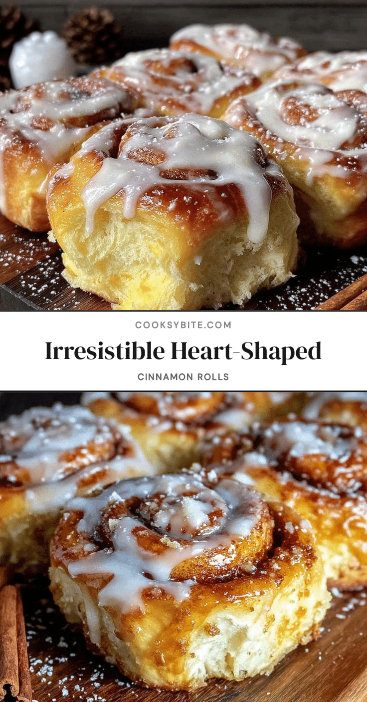 heart-shaped cinnamon rolls recipe