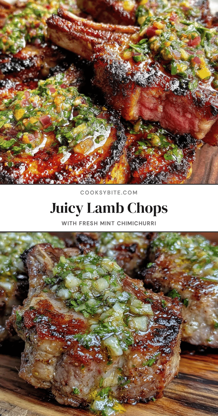 lamb chops with fresh mint chimichurri recipe