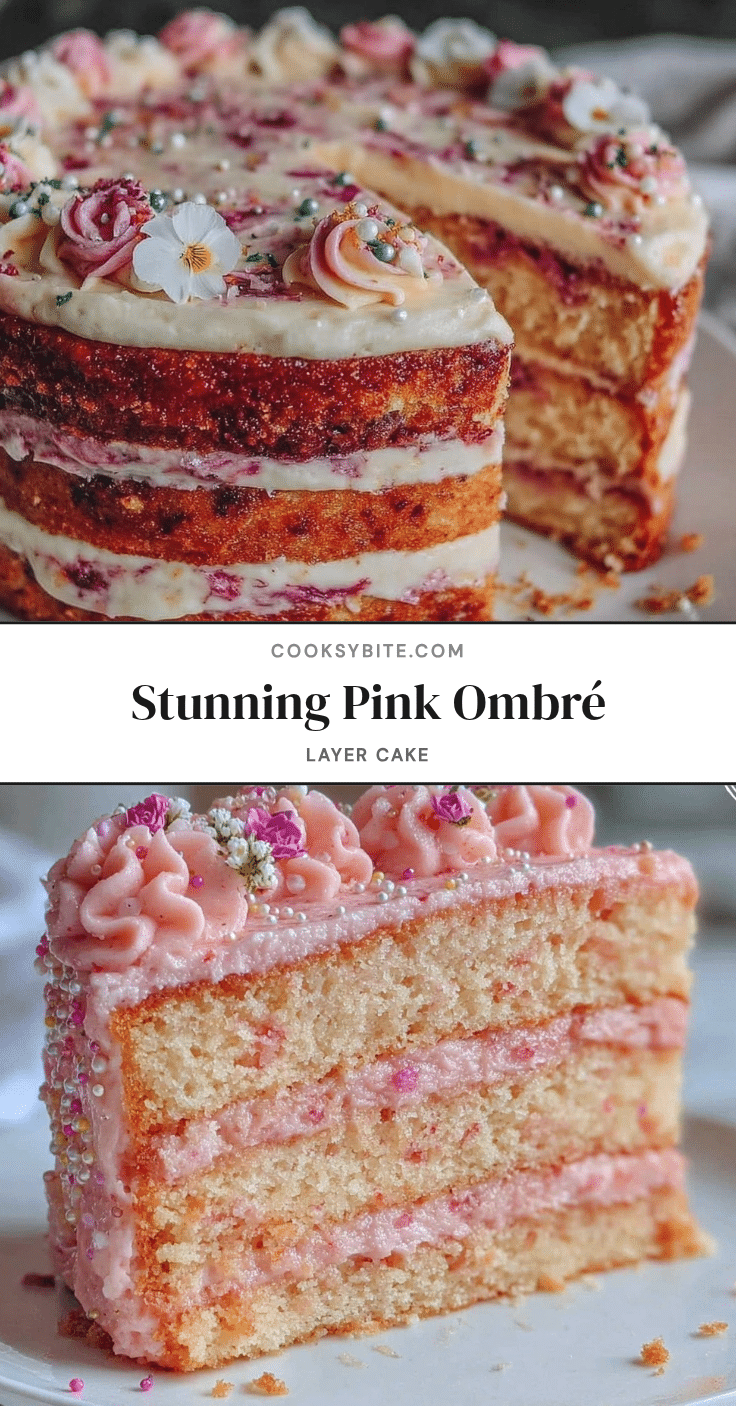 perfect pink ombré layer cake recipe