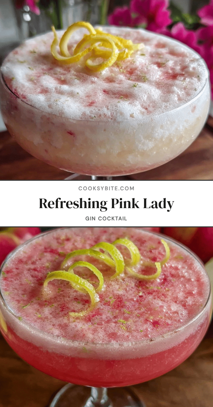 Pink Lady Gin Cocktail recipe