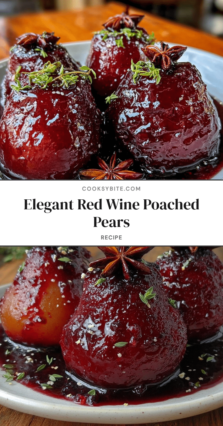 red wine poached pears recipe