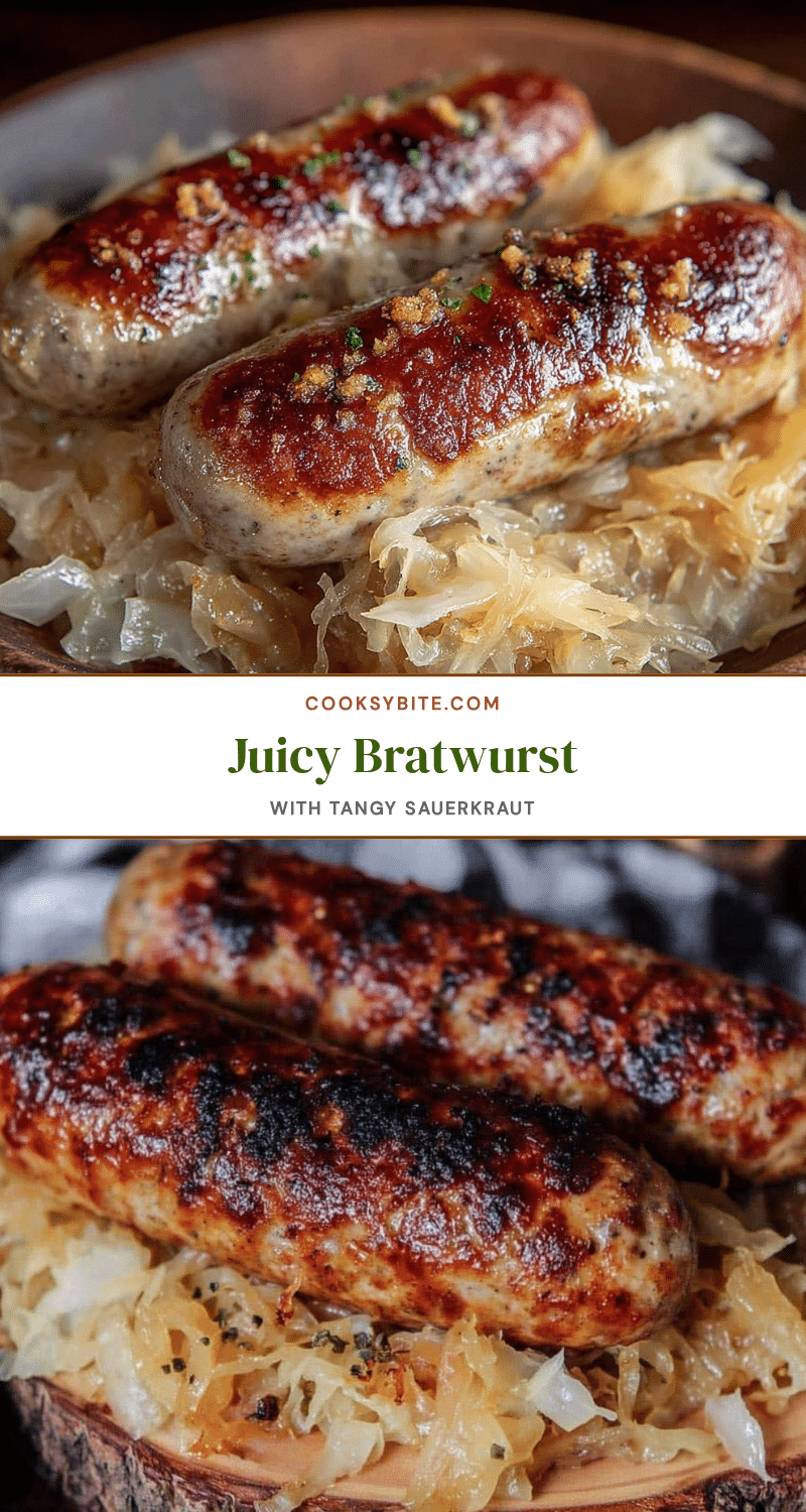 bratwurst with tangy sauerkraut recipe