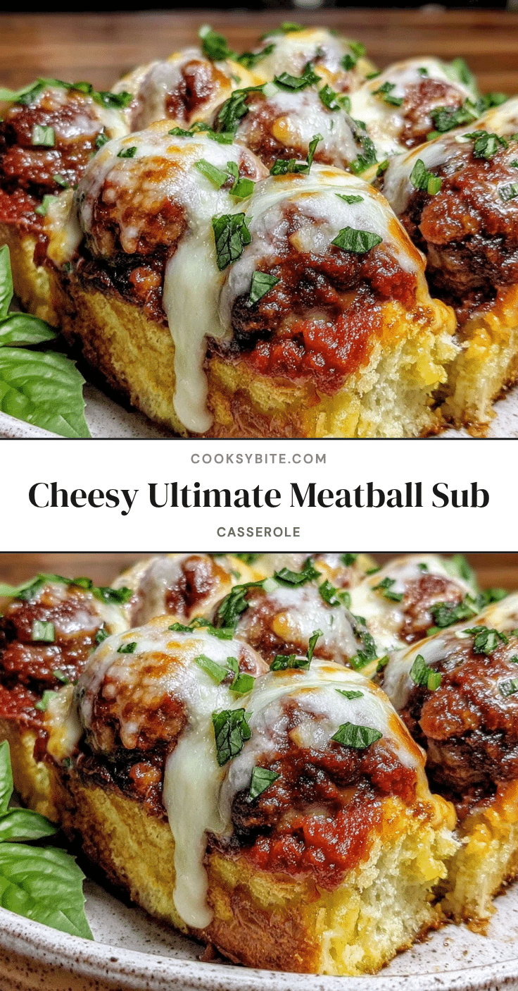Cheesy Meatball Sub Casserole recipe