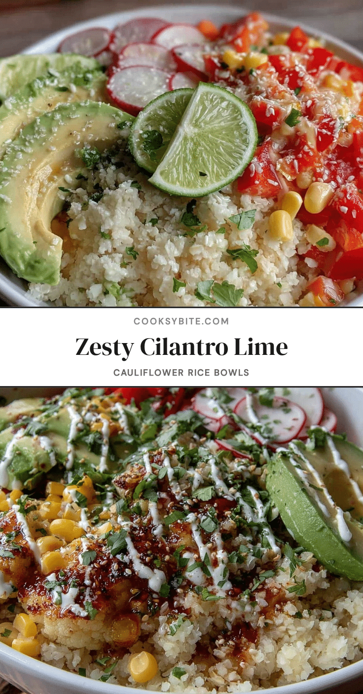 cilantro lime cauliflower rice bowls recipe