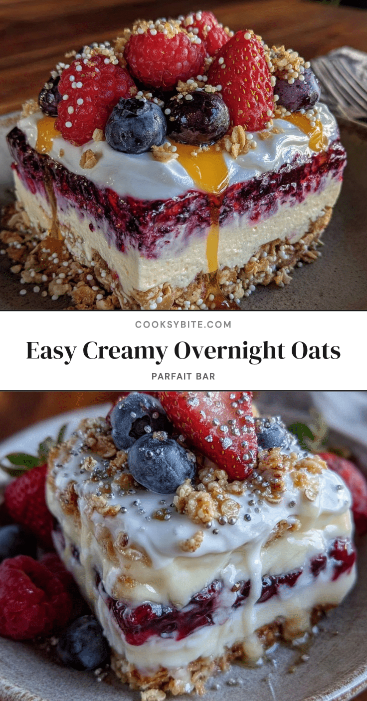 creamy overnight oats parfait bar recipe
