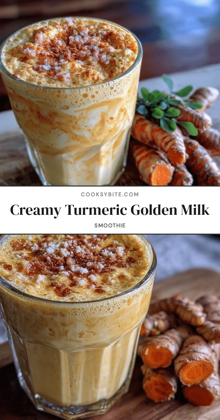creamy turmeric golden milk smoothie recipe