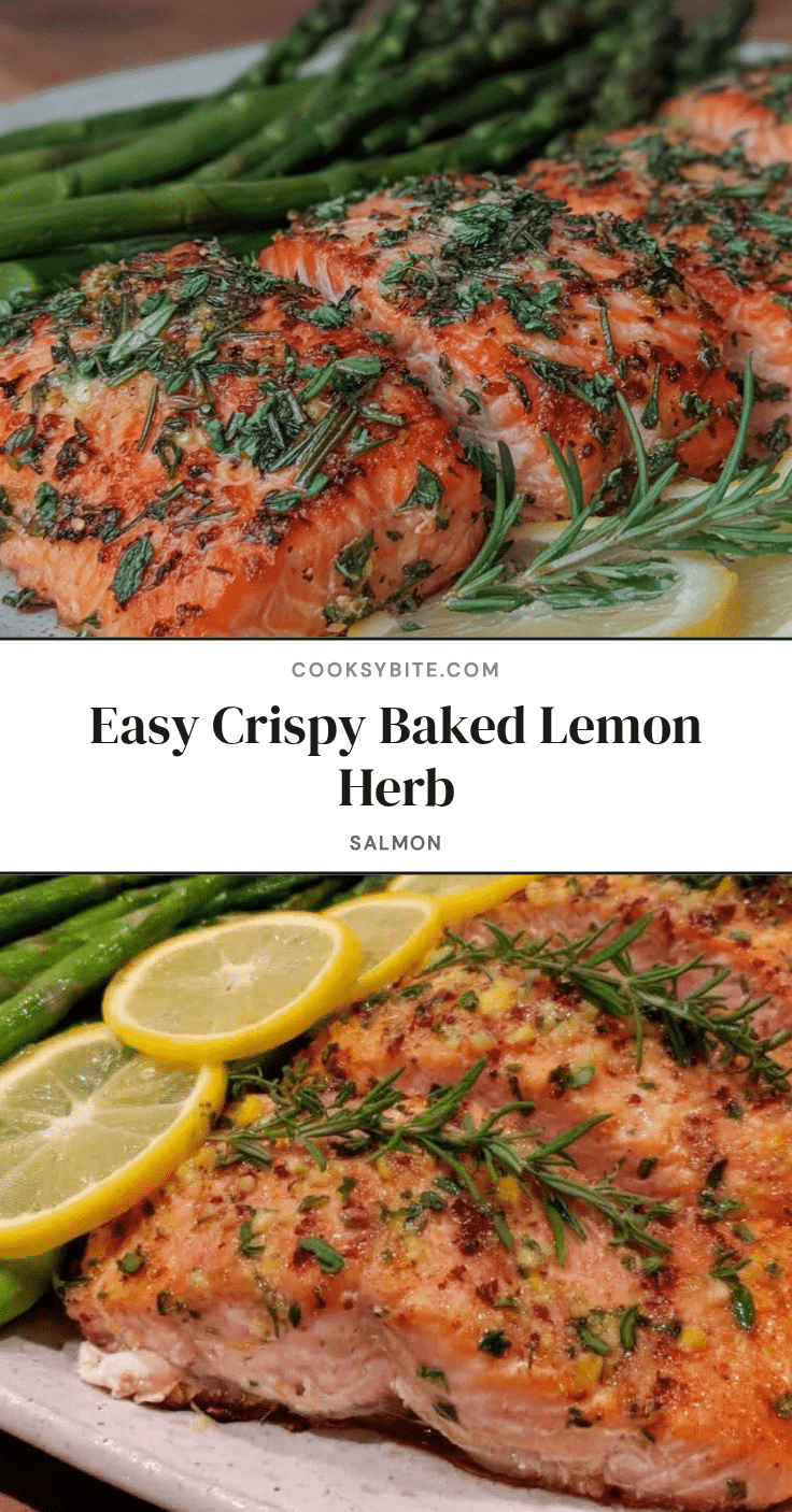 crispy baked lemon herb salmon recipe