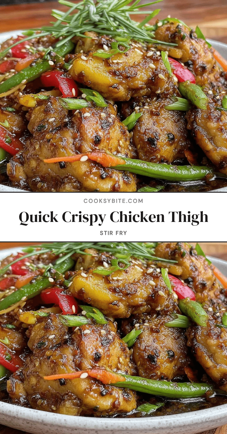 crispy chicken thigh stir fry recipe