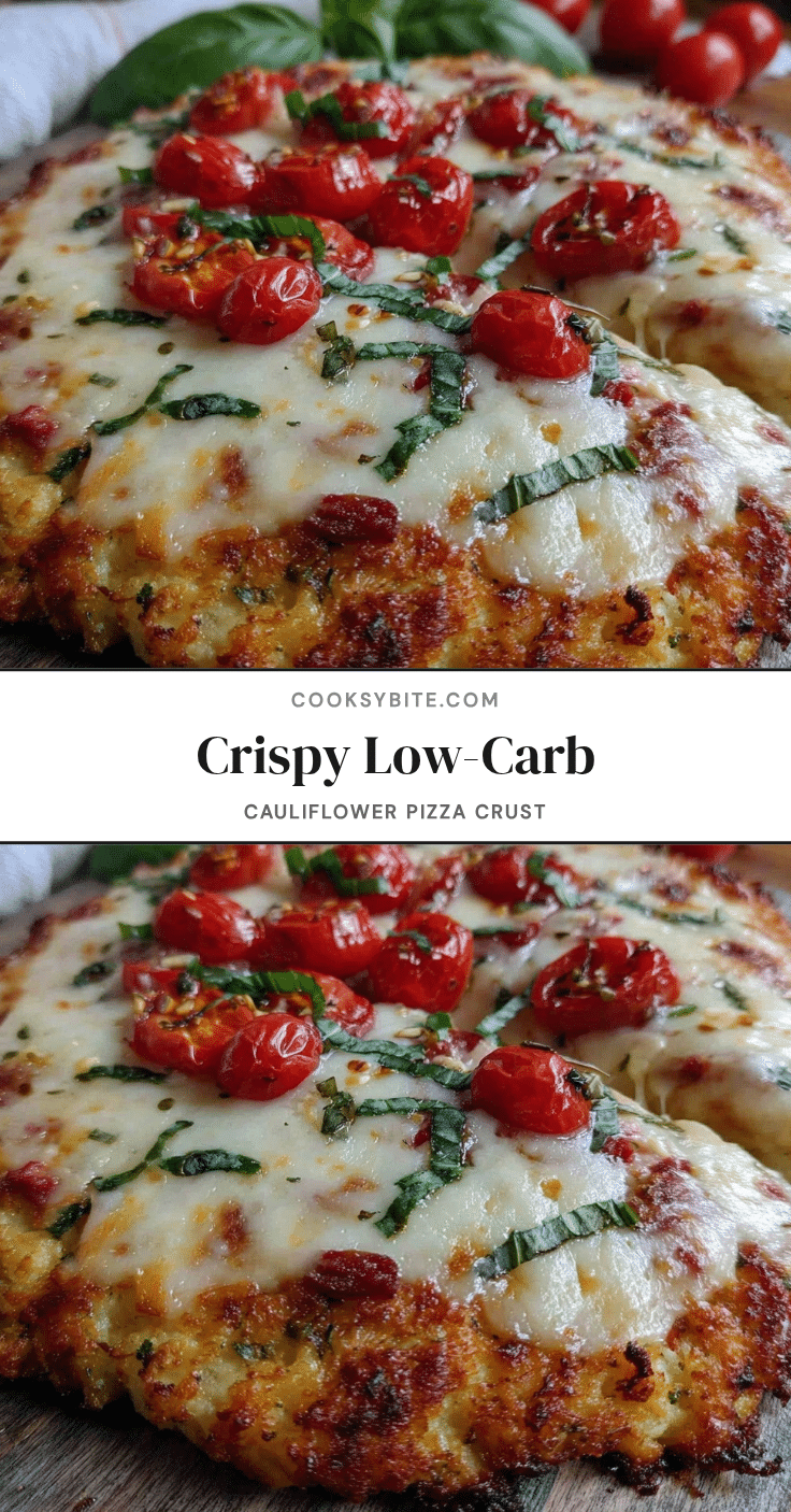 crispy low-carb cauliflower pizza crust recipe