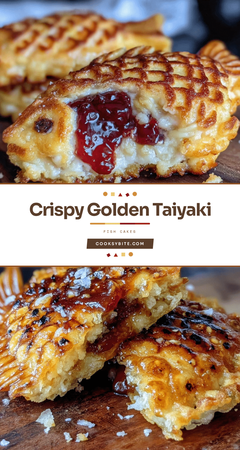 crispy taiyaki fish-shaped cakes recipe