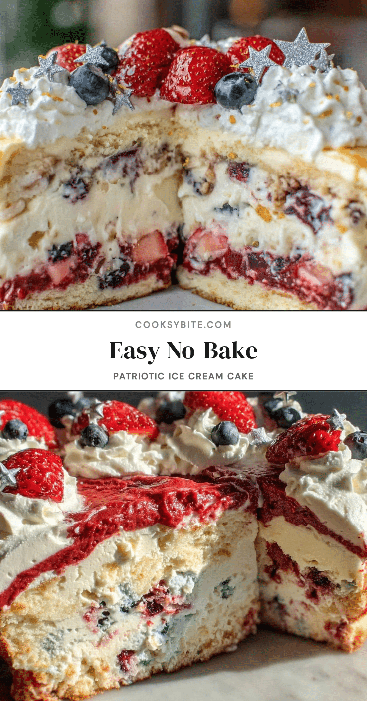 easy no bake patriotic ice cream cake recipe
