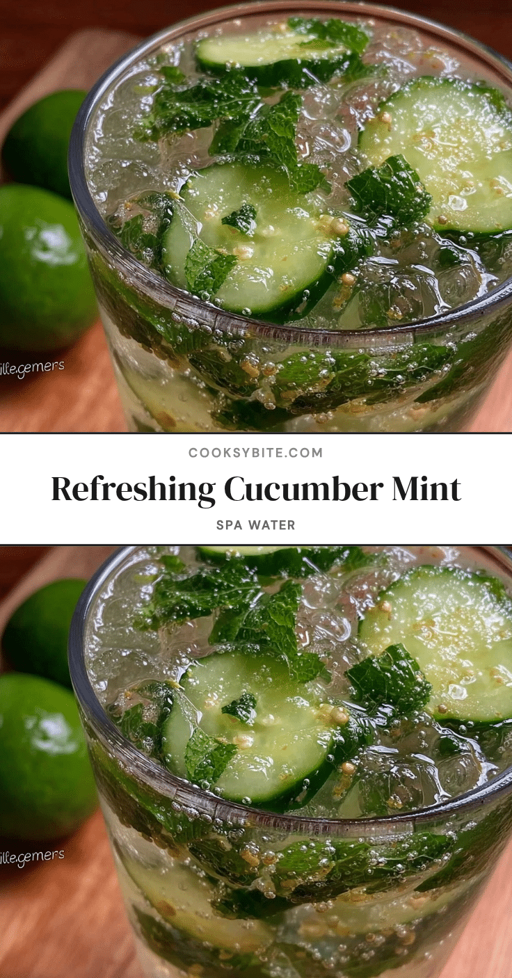fresh cucumber mint spa water recipe
