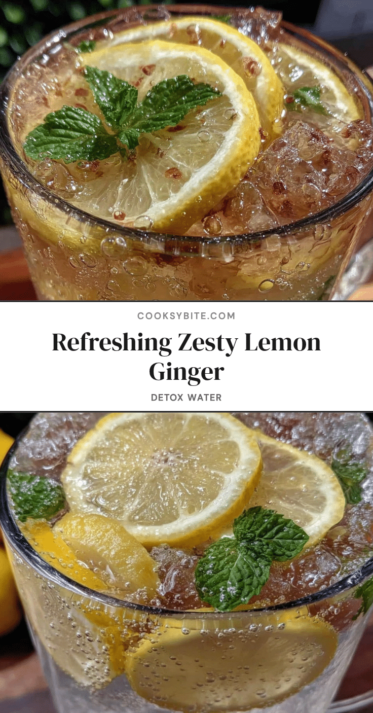 fresh lemon ginger detox water recipe