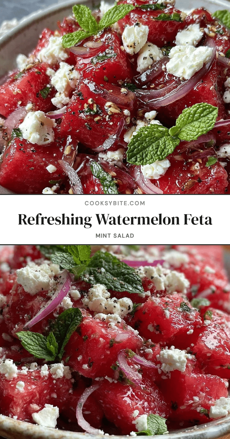 fresh watermelon feta mint salad recipe