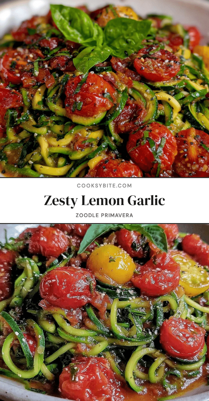 lemon garlic zoodle primavera recipe