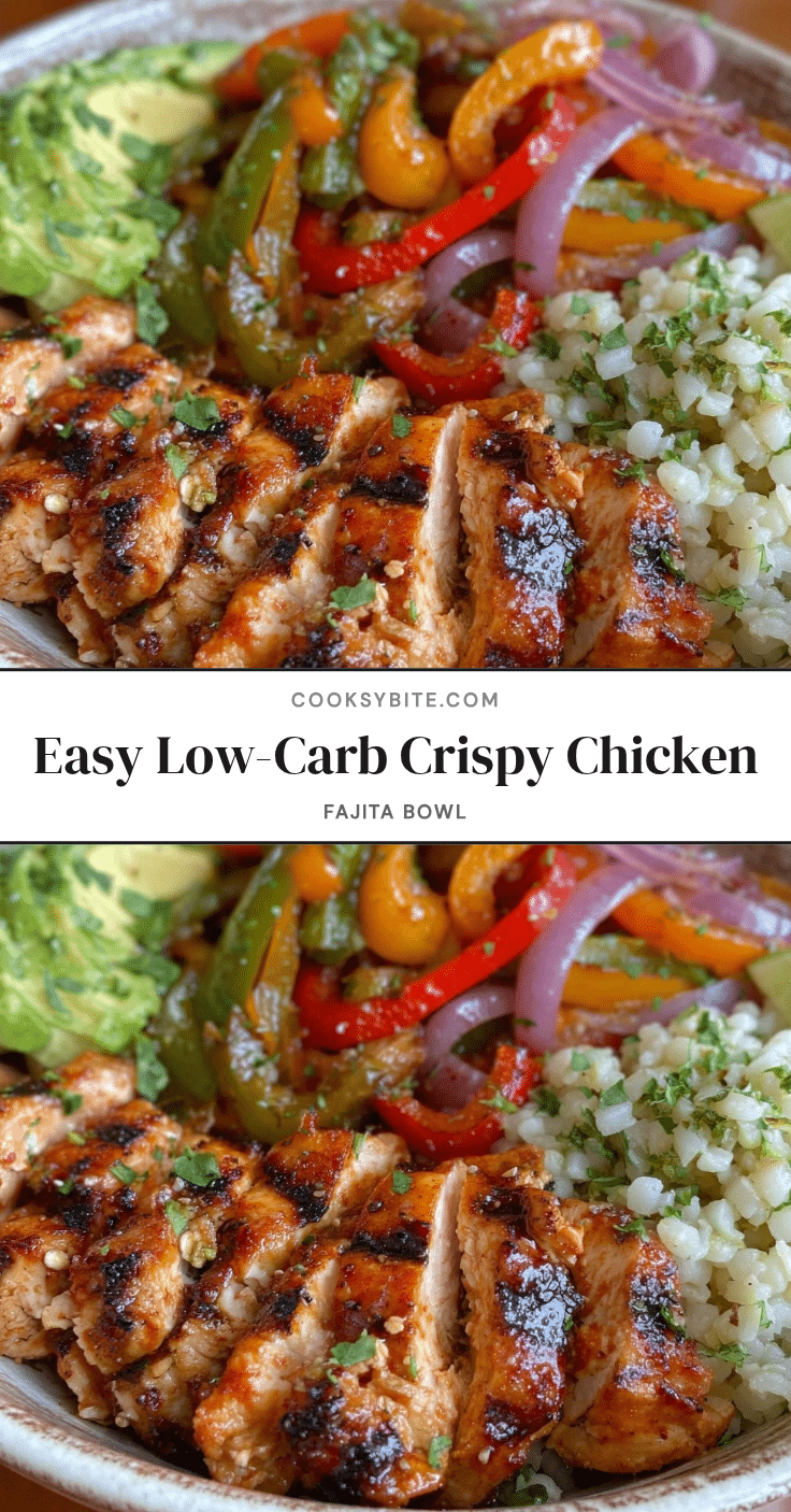 low-carb chicken fajita bowl recipe