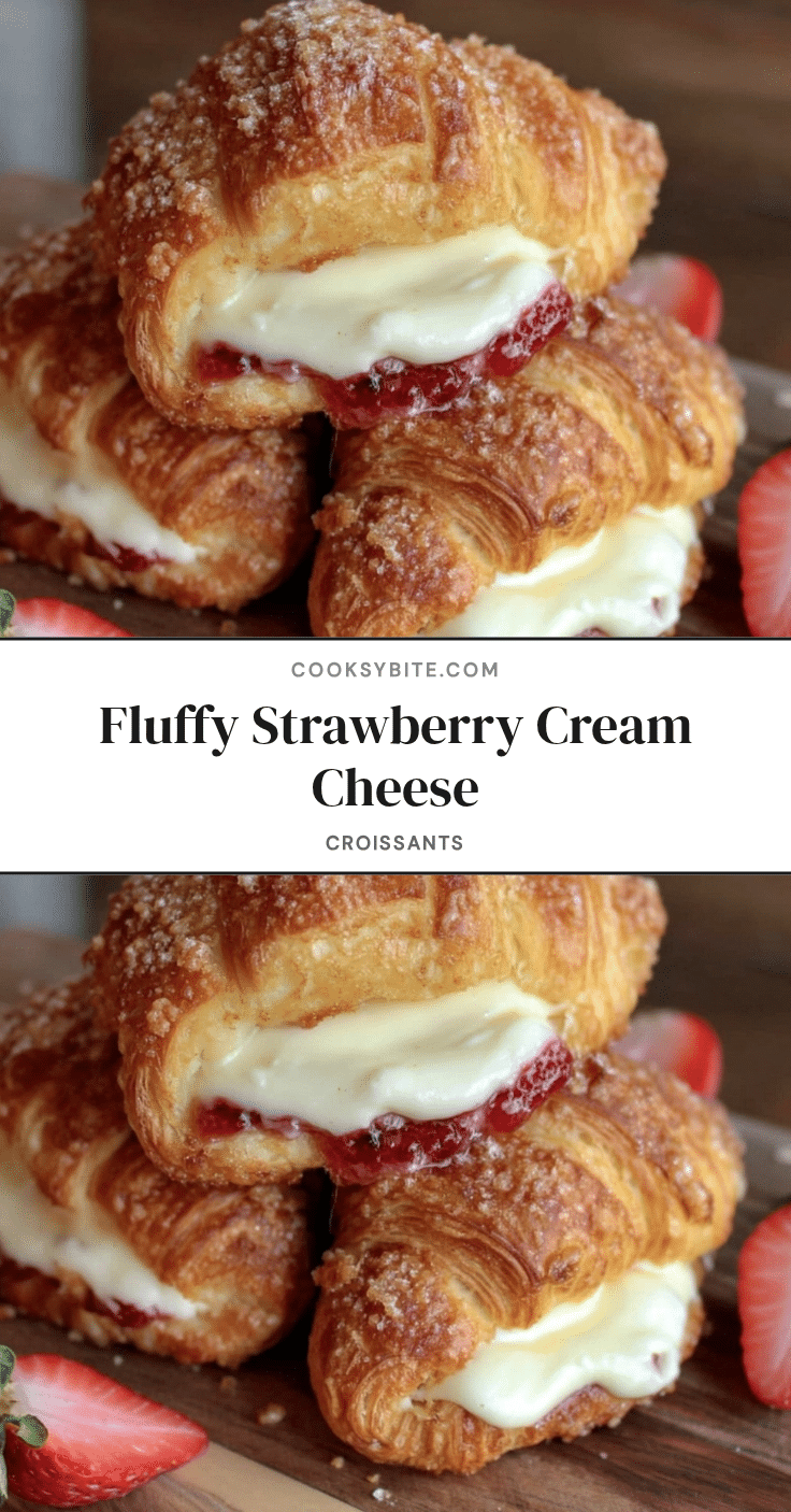 Strawberry cream cheese stuffed croissants recipe