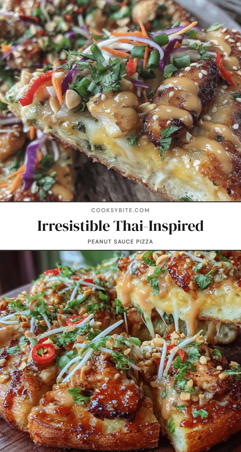 Thai-inspired pizza with creamy peanut sauce recipe
