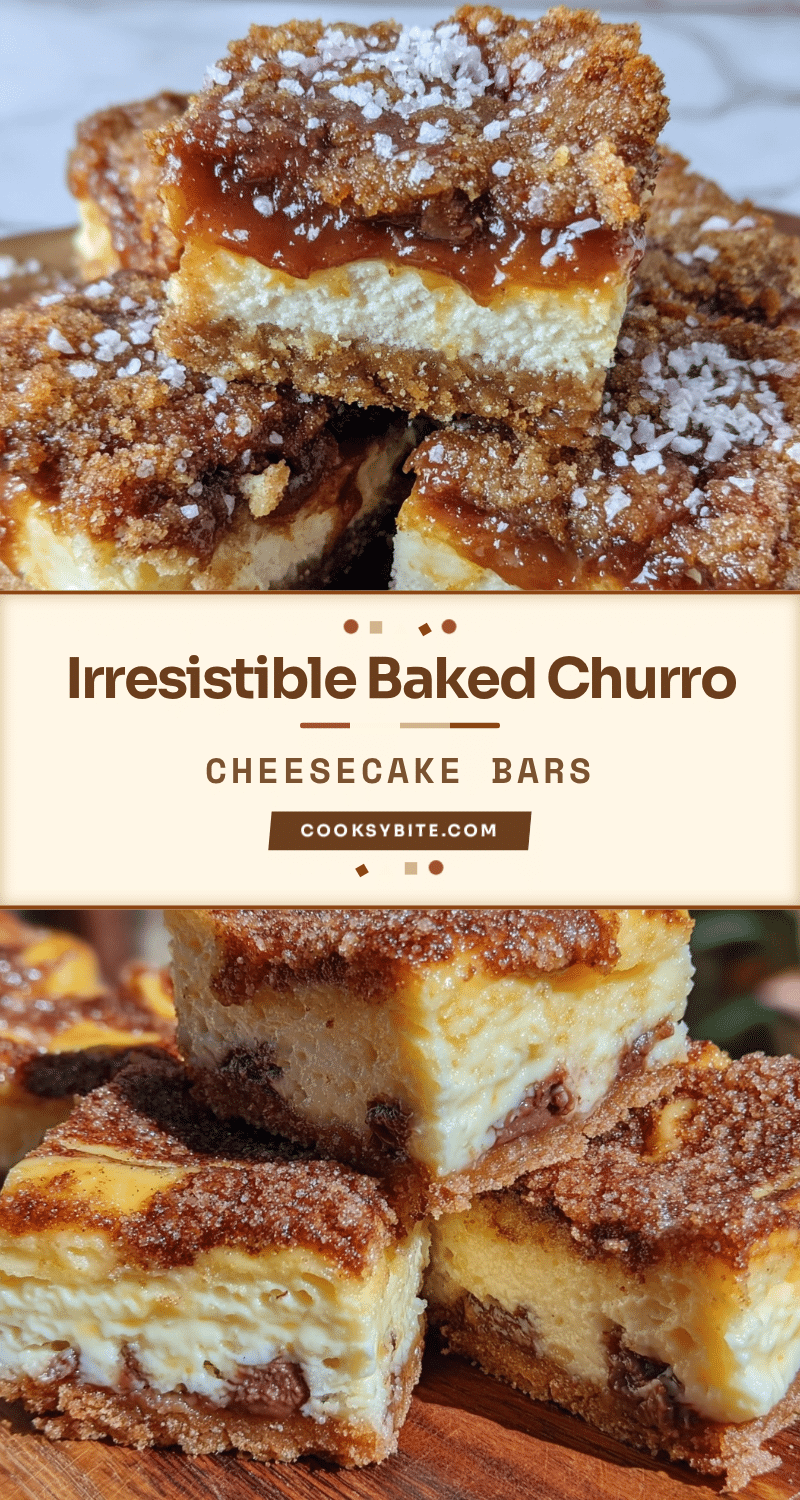 baked churro cheesecake bars recipe