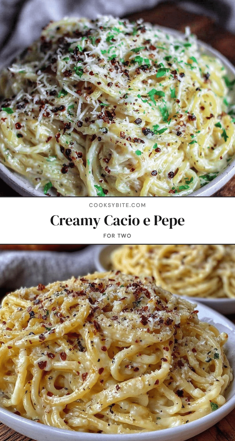 creamy cacio e pepe for two recipe