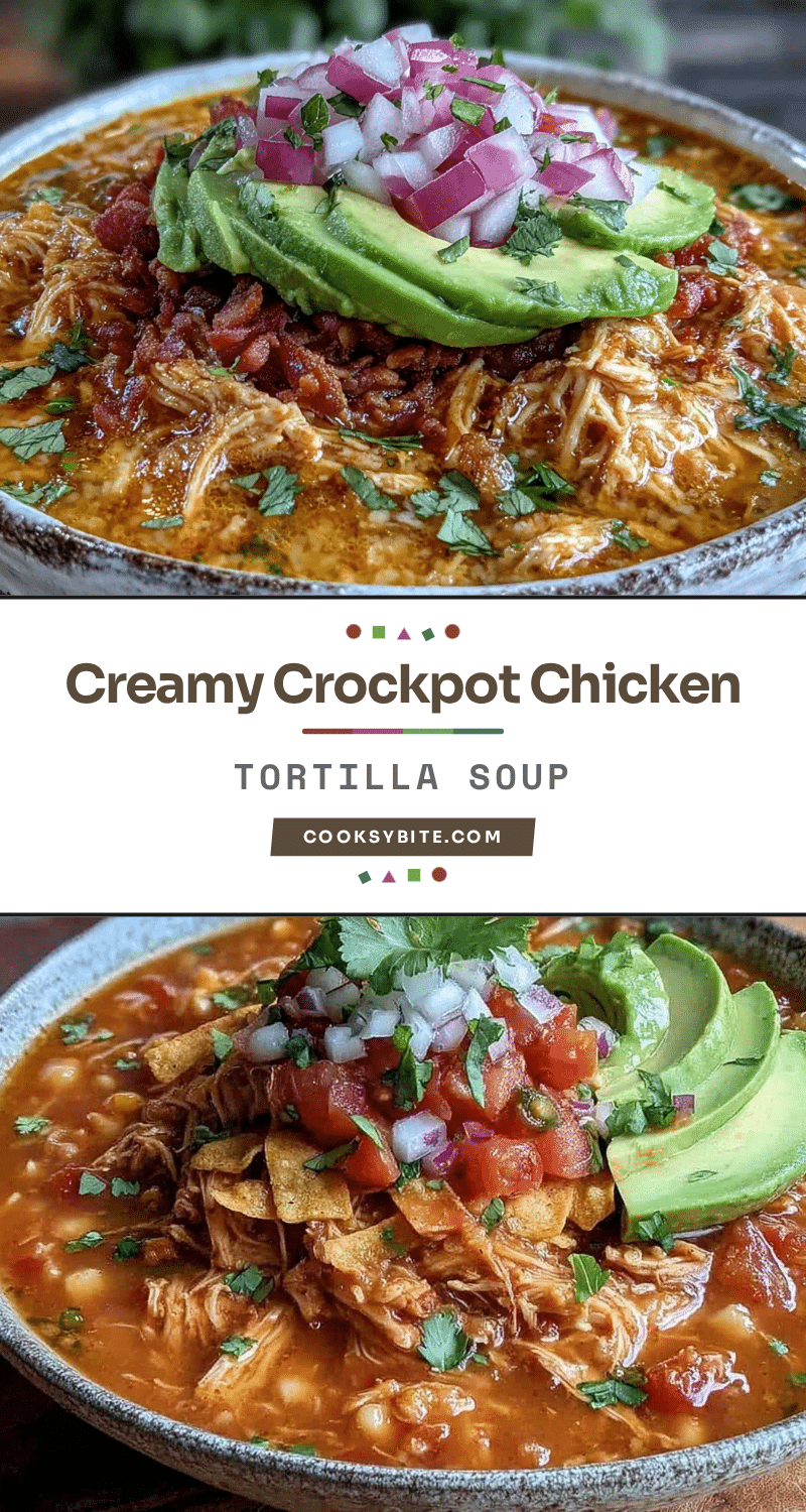 creamy crockpot chicken tortilla soup recipe
