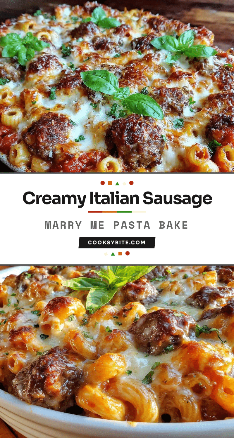 creamy italian sausage marry me pasta bake recipe