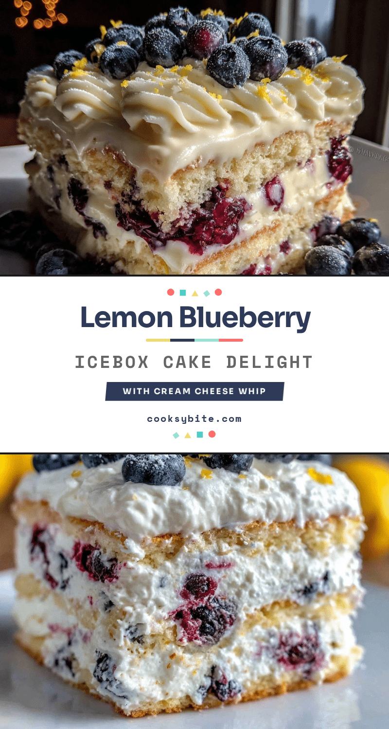 creamy lemon blueberry icebox cake recipe