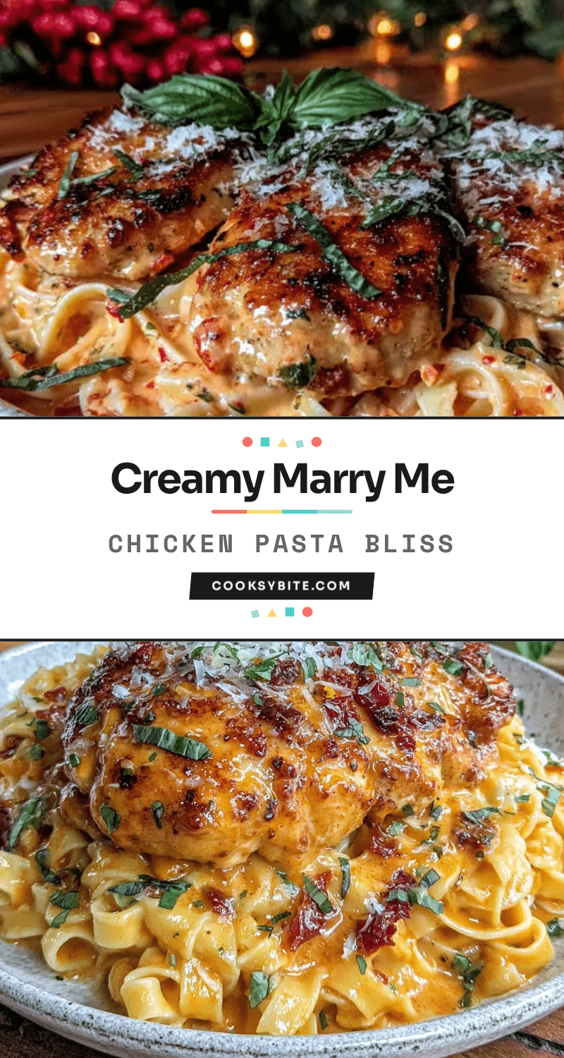 creamy marry me chicken pasta recipe