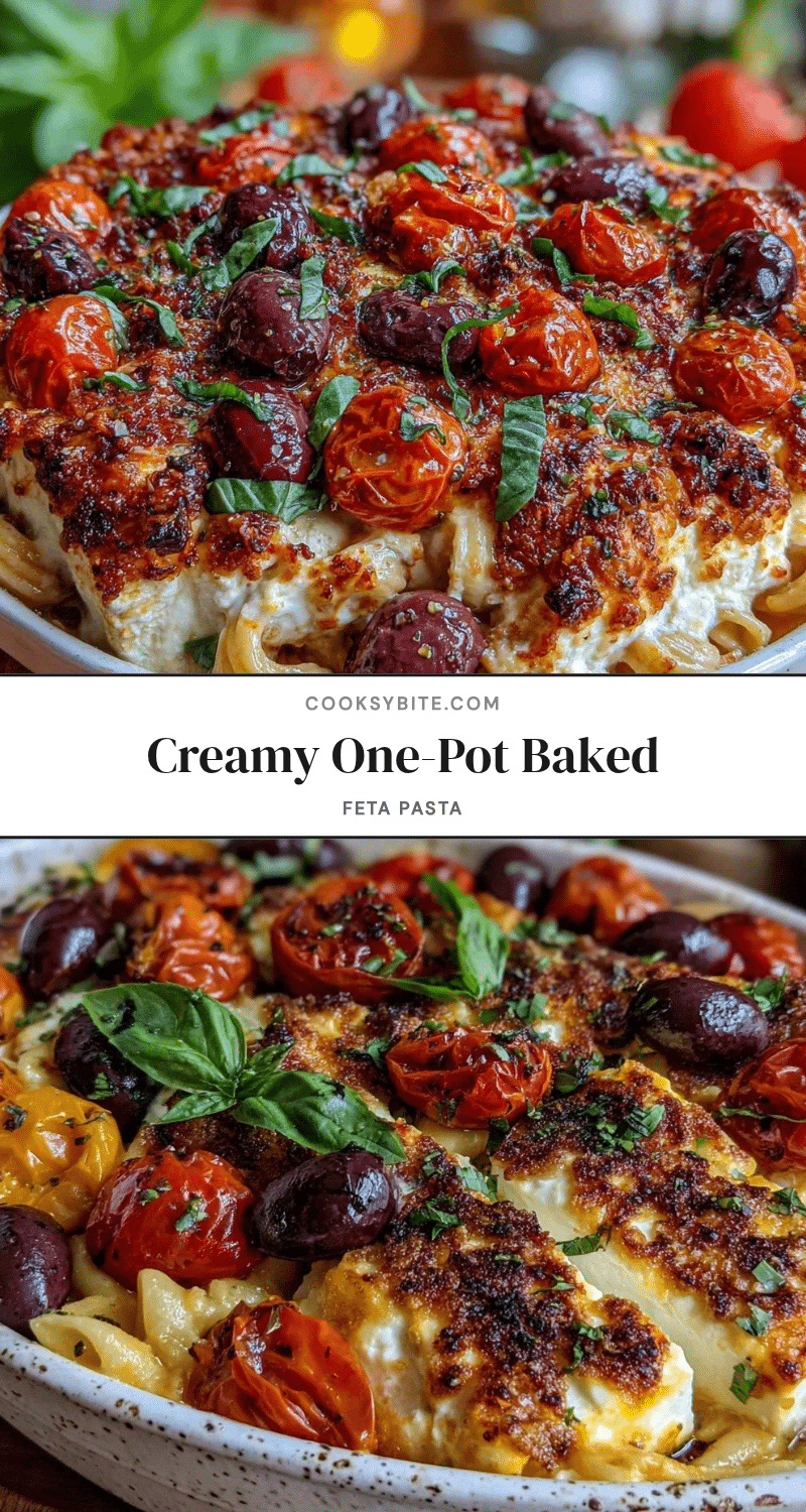 creamy one-pot baked feta pasta recipe
