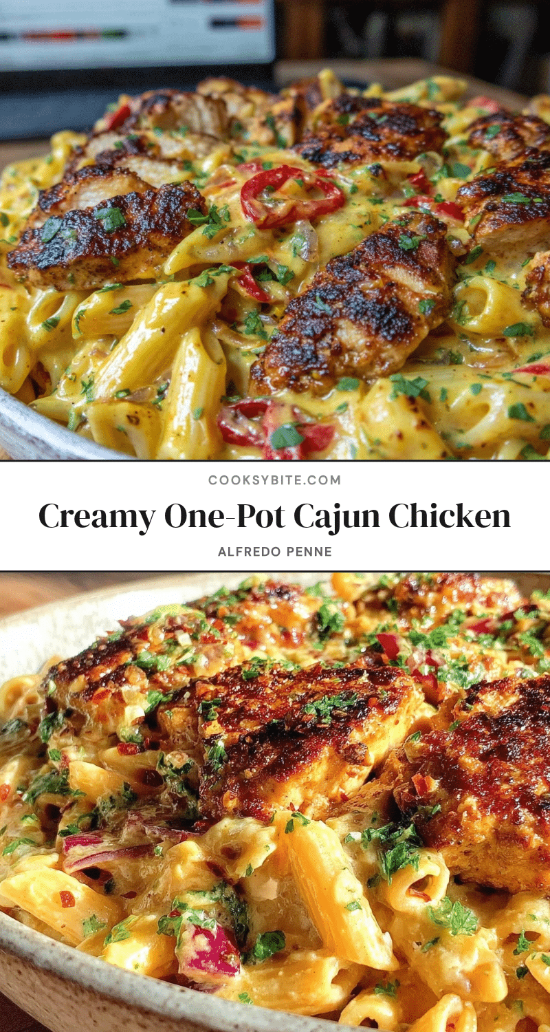 creamy one-pot cajun chicken alfredo penne recipe