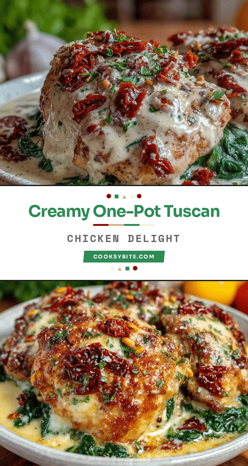 creamy one-pot tuscan sun-dried tomato chicken recipe
