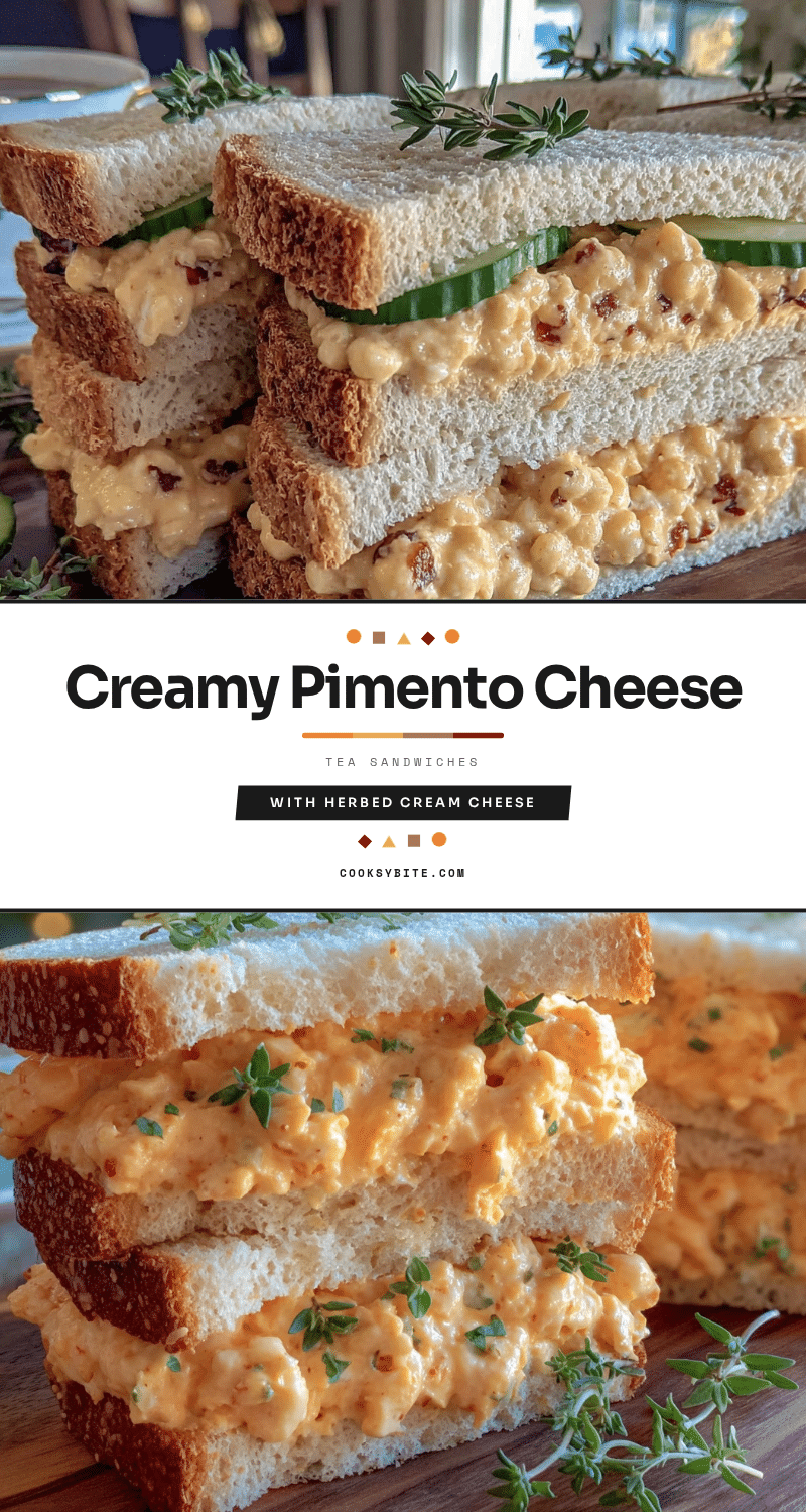creamy pimento cheese tea sandwiches recipe