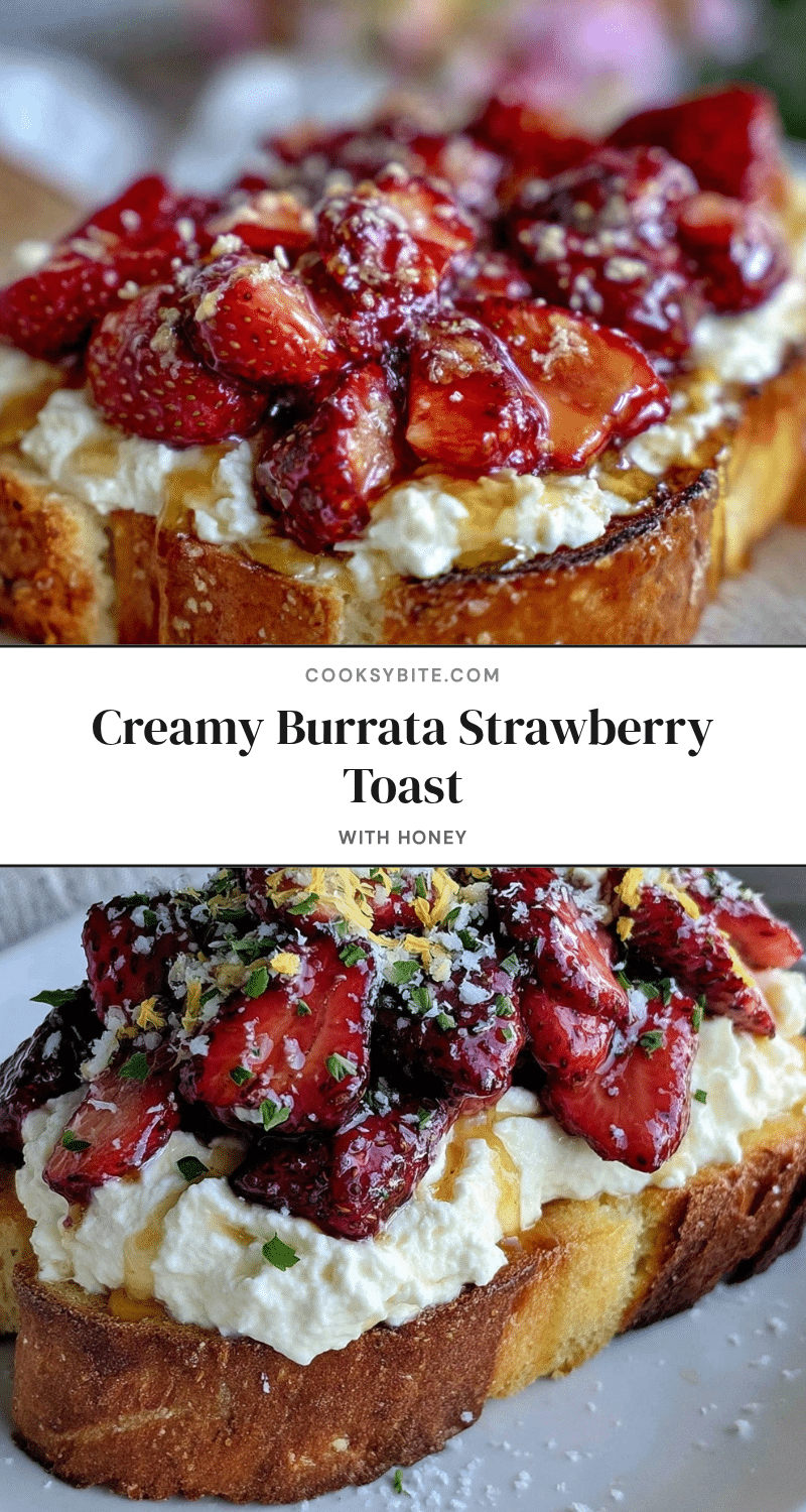 creamy roasted balsamic strawberry toast recipe
