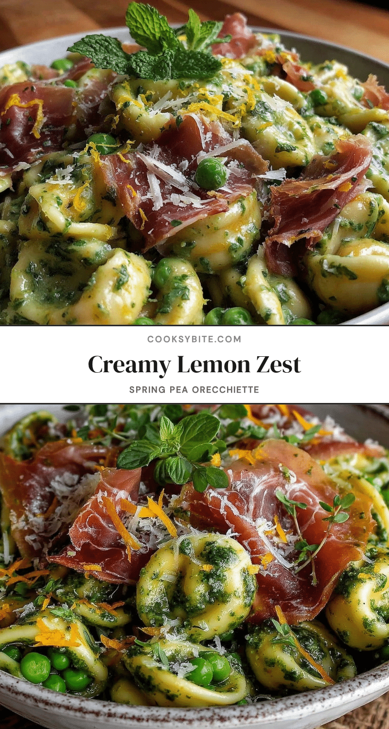 creamy spring pea and prosciutto orecchiette recipe