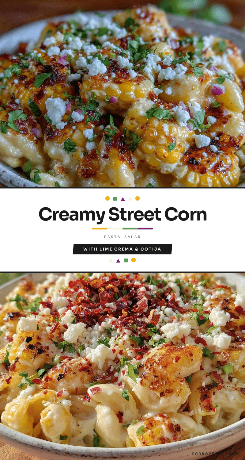 creamy street corn pasta salad recipe