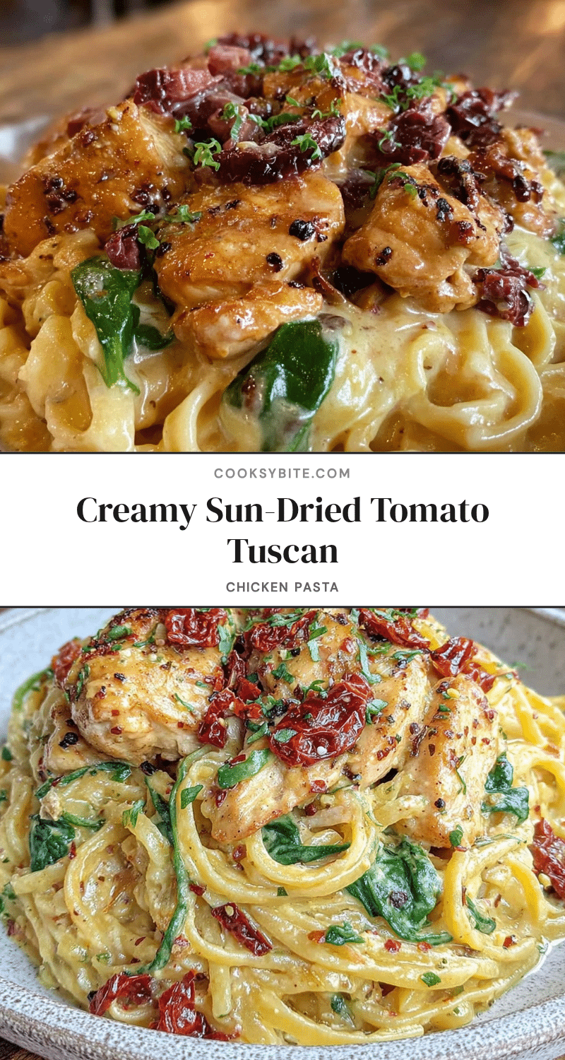 Creamy Tuscan Chicken Pasta recipe
