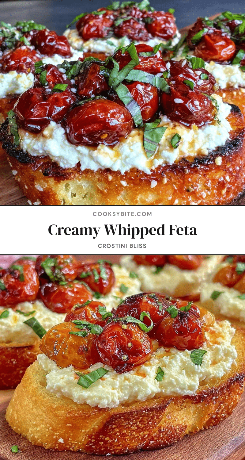creamy whipped feta crostini recipe