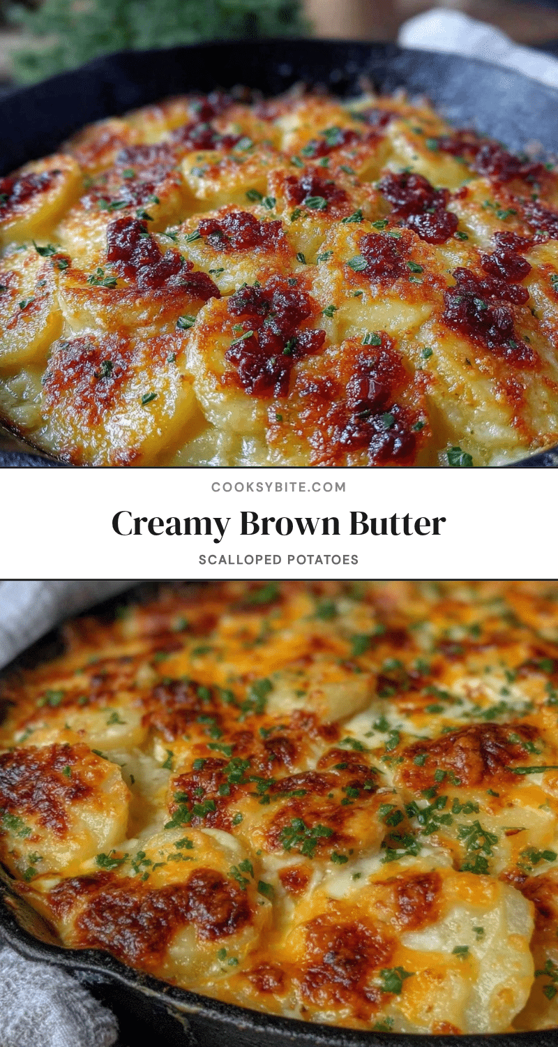 Crispy Brown Butter Scalloped Potatoes recipe